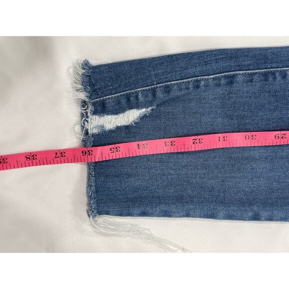 Paige Hoxton Crop Jeans Mid Rise Wash Denim Women's Blue Size 29 - Picture 5 of 6